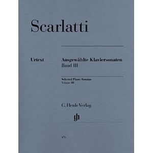 Scarlatti, Domenico Selected Piano Sonatas Vol. 3 piano (HN 476): Instrumentation: Piano solo Scarlatti, Domenico Selected Piano Sonatas Vol. 3 piano (HN 476): Instrumentation: Piano solo