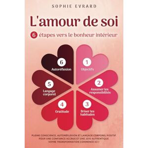 Evrard, Sophie L'amour de soi 6 étapes vers le bonheur intérieur: Pleine conscience, autoréflexion et langage corporel positif pour une confiance accrue et une joie authentique Evrard, Sophie L'amour de soi 6 étapes vers le bonheur intérieur: Pleine conscience, autoréflexion et langage corporel positif pour une confiance accrue et une joie authentique