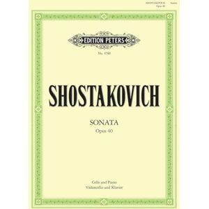 Dmitri Shostakovich Shostakovich: Cello Sonata in D minor Op. 40 (EP4748) (Edition Peters) Dmitri Shostakovich Shostakovich: Cello Sonata in D minor Op. 40 (EP4748) (Edition Peters)