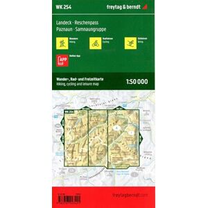 Freytag & Berndt Landeck Reschenpass Hiking, Cycling & Leisure Map 1:50,000 scale: Paznaun Samnaungruppe, mit APP, wasserfest und reißfest: 254 (Wander-Rad-Freizeitkarte) Freytag & Berndt Landeck Reschenpass Hiking, Cycling & Leisure Map 1:50,000 scale: Paznaun Samnaungruppe, mit APP, wasserfest und reißfest: 254 (Wander-Rad-Freizeitkarte)