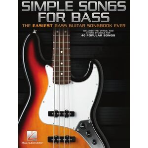 Various Simple Songs for Bass Beginner Sheet Music Songbook with TAB Chords and Lyrics Easy Bass Guitar Book with 40 Popular Rock and Pop Songs Music ... The Easiest Bass Guitar Songbook Ever Various Simple Songs for Bass Beginner Sheet Music Songbook with TAB Chords and Lyrics Easy Bass Guitar Book with 40 Popular Rock and Pop Songs Music ... The Easiest Bass Guitar Songbook Ever