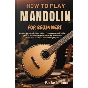 Lennox, Blake HOW TO PLAY MANDOLIN FOR BEGINNERS: Step-By-Step Music Theory, Chord Progressions, And Picking Patterns To Develop Rhythm, Accuracy, And Musical Expression For New Acoustic String Players Lennox, Blake HOW TO PLAY MANDOLIN FOR BEGINNERS: Step-By-Step Music Theory, Chord Progressions, And Picking Patterns To Develop Rhythm, Accuracy, And Musical Expression For New Acoustic String Players