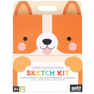 Petit Collage : Carry-Along Corgi Sketch Kit Includes 100 Sketch Pages and Over 70 Colorful Stickers Packed in a Carrying Case for Art On-The-Go Great for Ages 3+ Petit Collage : Carry-Along Corgi Sketch Kit Includes 100 Sketch Pages and Over 70 Colorful Stickers Packed in a Carrying Case for Art On-The-Go Great for Ages 3+