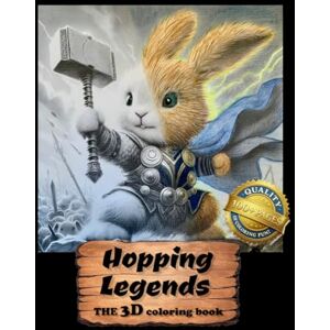 Tausend, Thomas Hopping Legends – The Bunny Coloring Book in 3D Grayscale: 100+ Heroic Rabbits and Playful Bunnies as Knights, Detectives, Superstars, and More – A ... for Adults & Kids (3D Adult Coloring Books) Tausend, Thomas Hopping Legends – The Bunny Coloring Book in 3D Grayscale: 100+ Heroic Rabbits and Playful Bunnies as Knights, Detectives, Superstars, and More – A ... for Adults & Kids (3D Adult Coloring Books)