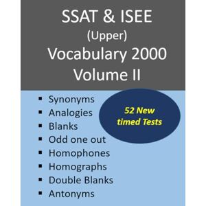Shaw, James SSAT & ISEE (Upper) Vocabulary 2000 Volume II Shaw, James SSAT & ISEE (Upper) Vocabulary 2000 Volume II