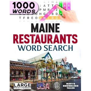 STATES OF AMERICA WORD SEARCH BOOKS Maine Restaurants Word Search: Large Print STATES OF AMERICA WORD SEARCH BOOKS Maine Restaurants Word Search: Large Print