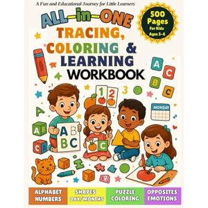 Qureshi, M. Y. All-in-One Tracing, Coloring & Learning Workbook for Kids Ages 3–6: Alphabet, Numbers, Shapes & More!: Color, Trace, and Learn with Fun Preschool ... & Writing Practice for Kindergarten Readiness Qureshi, M. Y. All-in-One Tracing, Coloring & Learning Workbook for Kids Ages 3–6: Alphabet, Numbers, Shapes & More!: Color, Trace, and Learn with Fun Preschool ... & Writing Practice for Kindergarten Readiness