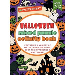 Sparklewood, Abyy Halloween Mixed Puzzle Activity Book: A Spooky & Fun Collection of Mazes, Word Searches, Word Scrambles, Spot the Difference, Coloring Pages, Hidden ... Books for Kids Ages 7-12! (Puzzlenest) Sparklewood, Abyy Halloween Mixed Puzzle Activity Book: A Spooky & Fun Collection of Mazes, Word Searches, Word Scrambles, Spot the Difference, Coloring Pages, Hidden ... Books for Kids Ages 7-12! (Puzzlenest)
