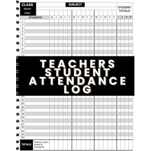 Journals, Signature Planner Teachers Student Attendance Log: Black & White Tracker Notebook For Teachers, Record Attendance, 35 Names Use in School, Colleges & Universities ... 8.5”x11” Paperback: Volume 7 (Academic) Journals, Signature Planner Teachers Student Attendance Log: Black & White Tracker Notebook For Teachers, Record Attendance, 35 Names Use in School, Colleges & Universities ... 8.5”x11” Paperback: Volume 7 (Academic)