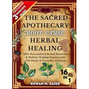 SAIGE, ROWAN M. THE SACRED APOTHECARY: ROOT-CAUSE HERBAL HEALING: 260+ Personalized Herbal Remedies & Holistic Healing Practices For The Home & Everyday Ailments SAIGE, ROWAN M. THE SACRED APOTHECARY: ROOT-CAUSE HERBAL HEALING: 260+ Personalized Herbal Remedies & Holistic Healing Practices For The Home & Everyday Ailments
