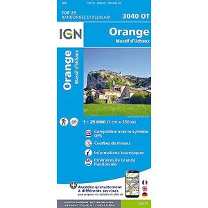 Institut Géographique National Orange / Massif d'Uchaux: 3040OT (TOP 25) Institut Géographique National Orange / Massif d'Uchaux: 3040OT (TOP 25)