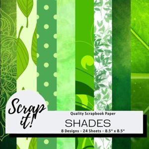 Scrap It! Shades Green Scrapbook Paper Pad 8.5" x 8.5" 8 Designs 24 Pages: Versatile craft paper perfect for Scrap Books, Greetings Cards, Party ... Origami, Decoupage, Collages and more! Scrap It! Shades Green Scrapbook Paper Pad 8.5" x 8.5" 8 Designs 24 Pages: Versatile craft paper perfect for Scrap Books, Greetings Cards, Party ... Origami, Decoupage, Collages and more!
