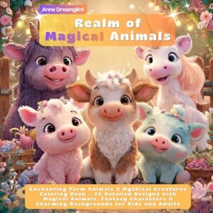 Dreamglint, Anne Realm of Magical Animals Enchanting Farm Animals & Mythical Creatures Coloring Book: 35 Detailed Designs with Magical Animals, Fantasy Characters & ... Adventure Coloring Books for Creative Kids) Dreamglint, Anne Realm of Magical Animals Enchanting Farm Animals & Mythical Creatures Coloring Book: 35 Detailed Designs with Magical Animals, Fantasy Characters & ... Adventure Coloring Books for Creative Kids)