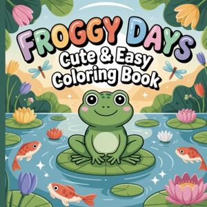 Cheia, Lua Froggy Days Cute & Easy Coloring Book Cheia, Lua Froggy Days Cute & Easy Coloring Book