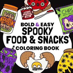 Publishing, Mochi Spooky Food & Snacks Coloring Book: Bold and Easy Halloween Designs Featuring Creepy and Cute Food and Snacks for Adults Relaxation (Bold & Easy Coloring Books) Publishing, Mochi Spooky Food & Snacks Coloring Book: Bold and Easy Halloween Designs Featuring Creepy and Cute Food and Snacks for Adults Relaxation (Bold & Easy Coloring Books)