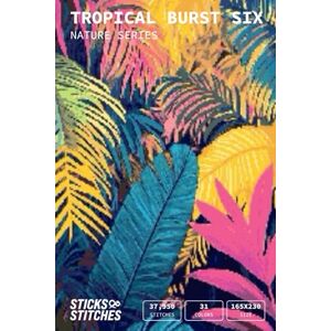 Stitches, Sticks and Tropical Burst Six Cross stitch pattern book Nature series Flower cross stitch Botanical embroidery Stitches, Sticks and Tropical Burst Six Cross stitch pattern book Nature series Flower cross stitch Botanical embroidery