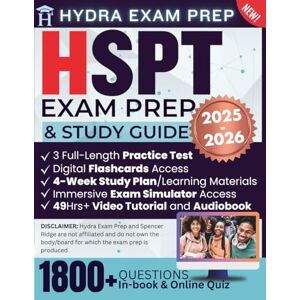 Ridge, Spencer HSPT Exam Prep and Study Guide 2025-2026: Updated 6th Edition 49+ Hours of E-Learning Tools, 1,800+ Practice Questions, and In-Depth Answers to Pass the Catholic High School Placement Test Ridge, Spencer HSPT Exam Prep and Study Guide 2025-2026: Updated 6th Edition 49+ Hours of E-Learning Tools, 1,800+ Practice Questions, and In-Depth Answers to Pass the Catholic High School Placement Test