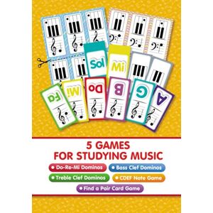 Winter, Helen 5 Games for Studying Music: Do-Re-Mi Dominos, Bass Clef Dominos, Treble Clef Dominos, CDEF Note Game, Find a Pair Card Game (Music Teaching Tools for Parents and Educators) Winter, Helen 5 Games for Studying Music: Do-Re-Mi Dominos, Bass Clef Dominos, Treble Clef Dominos, CDEF Note Game, Find a Pair Card Game (Music Teaching Tools for Parents and Educators)