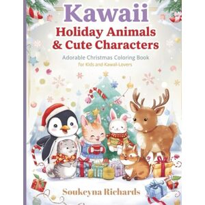 Richards, Soukeyna Kawaii Holiday Animals & Cute Characters: Adorable Christmas Coloring Book for Kids and Kawaii Lovers: A Cute and Festive Coloring Adventure Featuring ... Snowy Scenes, and Holiday Cheer for All Ages Richards, Soukeyna Kawaii Holiday Animals & Cute Characters: Adorable Christmas Coloring Book for Kids and Kawaii Lovers: A Cute and Festive Coloring Adventure Featuring ... Snowy Scenes, and Holiday Cheer for All Ages