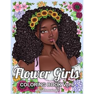 Ziomek, Emilia Flower Girls Volume 4: Coloring Book For Adults and Teens Featuring Unique Portrait Illustrations with Detailed Floral Designs for Relaxation and Stress Relief (emzdrawings coloring books) Ziomek, Emilia Flower Girls Volume 4: Coloring Book For Adults and Teens Featuring Unique Portrait Illustrations with Detailed Floral Designs for Relaxation and Stress Relief (emzdrawings coloring books)