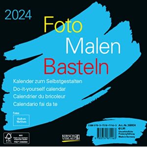 Korsch Verlag Photo Painting Craft Calendar Black Landscape 2024: Photo Calendar for DIY DIY Calendar with Fixed Photo Card Format: 16 x 15.5 cm Korsch Verlag Photo Painting Craft Calendar Black Landscape 2024: Photo Calendar for DIY DIY Calendar with Fixed Photo Card Format: 16 x 15.5 cm