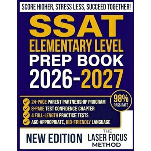 ROWLAND, TESSA SSAT Elementary Level Prep Book 2026-2027: Complete Study Guide with 4 Full-Length Practice Tests, Detailed Answer Explanations, and Parent Partnership Program for Grades 3-4 ROWLAND, TESSA SSAT Elementary Level Prep Book 2026-2027: Complete Study Guide with 4 Full-Length Practice Tests, Detailed Answer Explanations, and Parent Partnership Program for Grades 3-4