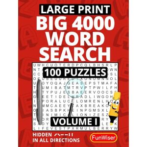 FunWiser 4000 BIG Letter Word Search for Adults, Teens and Seniors VOL 1 Large Print: 100 Relaxing Word Search Puzzles Large Letter Word Find Brain ... for Adults ( BIG Puzzle Books) FunWiser 4000 BIG Letter Word Search for Adults, Teens and Seniors VOL 1 Large Print: 100 Relaxing Word Search Puzzles Large Letter Word Find Brain ... for Adults ( BIG Puzzle Books)
