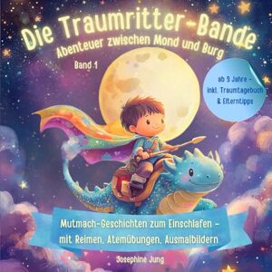 Jung, Josephine Die Traumritter-Bande – Abenteuer zwischen Mond und Burg Band 1: Mutmach-Geschichten zum Einschlafen ab 3 Jahre – mit Reimen, Atemübungen & Ausmalbildern inkl. Traumtagebuch & Elterntipps Jung, Josephine Die Traumritter-Bande – Abenteuer zwischen Mond und Burg Band 1: Mutmach-Geschichten zum Einschlafen ab 3 Jahre – mit Reimen, Atemübungen & Ausmalbildern inkl. Traumtagebuch & Elterntipps