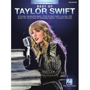Taylor Best of – 2nd Edition Big Note Piano Songbook with Lyrics and Easy Arrangements for Beginners and Advanced Players 16 Hit Songs ... Shake It Off, and More (Pig_note Piano) Taylor Best of – 2nd Edition Big Note Piano Songbook with Lyrics and Easy Arrangements for Beginners and Advanced Players 16 Hit Songs ... Shake It Off, and More (Pig_note Piano)