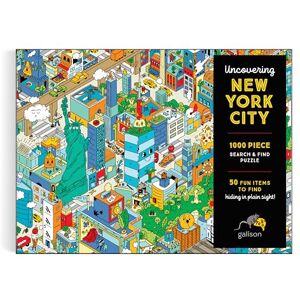 Galison Uncovering NYC – 1000 Piece Puzzle Featuring 50 Fun Items Hidden Within New York City Life Galison Uncovering NYC – 1000 Piece Puzzle Featuring 50 Fun Items Hidden Within New York City Life
