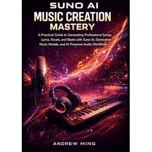 Ming, Andrew Suno AI Music Creation Mastery: A Practical Guide to Generating Professional Songs, Lyrics, Vocals, and Beats with Suno AI, Generative Music Models, and AI-Powered Audio Workflows Ming, Andrew Suno AI Music Creation Mastery: A Practical Guide to Generating Professional Songs, Lyrics, Vocals, and Beats with Suno AI, Generative Music Models, and AI-Powered Audio Workflows