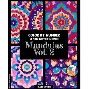 Publishing, Dudu Café Mandalas Vol. 2 • Color by Number • 60 PIXEL QUESTS x 24 Shades (Black Edition): Coloring book for adults: Match each pixel to bring intricate ... mindfulness and a great gift idea #duduquests Publishing, Dudu Café Mandalas Vol. 2 • Color by Number • 60 PIXEL QUESTS x 24 Shades (Black Edition): Coloring book for adults: Match each pixel to bring intricate ... mindfulness and a great gift idea #duduquests
