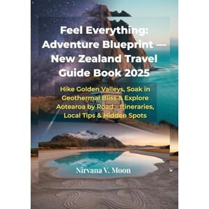 Moon, Nirvana V. Feel Everything: Adventure Blueprint — New Zealand Travel Guide Book 2025: Hike Golden Valleys, Soak in Geothermal Bliss & Explore Aotearoa by Road – Itineraries, Local Tips & Hidden Spots Moon, Nirvana V. Feel Everything: Adventure Blueprint — New Zealand Travel Guide Book 2025: Hike Golden Valleys, Soak in Geothermal Bliss & Explore Aotearoa by Road – Itineraries, Local Tips & Hidden Spots