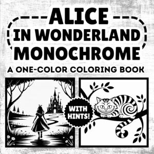 Octo, Hue Alice in Wonderland Monochrome Coloring Book: Relaxing Illustrations in Black and White, One Color, Still and Slow for Stress Relief and Fun for Adults and All Ages Octo, Hue Alice in Wonderland Monochrome Coloring Book: Relaxing Illustrations in Black and White, One Color, Still and Slow for Stress Relief and Fun for Adults and All Ages