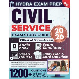 Ridge, Spencer CIVIL SERVICE EXAM STUDY GUIDE 2026: Expanded and Updated Edition for Police Officer, Firefighter, Postal and More, 1200+ Questions and Answers and 79+ Hours of E-Learning Access to Pass the Exam Ridge, Spencer CIVIL SERVICE EXAM STUDY GUIDE 2026: Expanded and Updated Edition for Police Officer, Firefighter, Postal and More, 1200+ Questions and Answers and 79+ Hours of E-Learning Access to Pass the Exam