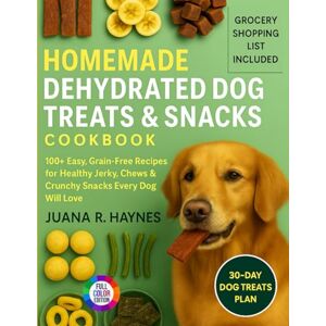 Haynes, Juana R. Homemade Dehydrated Dog Treats & Snacks Cookbook: 100+ Easy, Grain-Free Recipes for Healthy Jerky, Chews & Crunchy Snacks Every Dog Will Love (The Healthy Pup Kitchen Series) Haynes, Juana R. Homemade Dehydrated Dog Treats & Snacks Cookbook: 100+ Easy, Grain-Free Recipes for Healthy Jerky, Chews & Crunchy Snacks Every Dog Will Love (The Healthy Pup Kitchen Series)