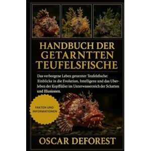 DEFOREST, OSCAR HANDBUCH DER GETARNTEN TEUFELISCHE: Das verborgene Leben getarnter Teufelsfische: Einblicke in die Evolution, Intelligenz und das Überleben der ... Unterwasserreich der Schatten und Illusionen. DEFOREST, OSCAR HANDBUCH DER GETARNTEN TEUFELISCHE: Das verborgene Leben getarnter Teufelsfische: Einblicke in die Evolution, Intelligenz und das Überleben der ... Unterwasserreich der Schatten und Illusionen.