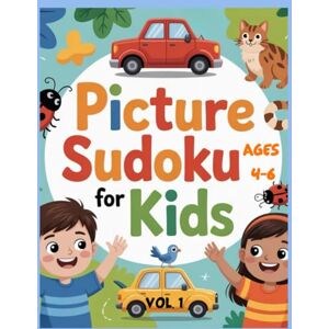 Ediciones, PM Picture Sudoku for kids Ages 4–6: 50 Easy 4x4 Picture Puzzles with Animals, Dinosaurs, Insects, Cars & Shapes Fun Logic Activity Book for Early Learners, Preschool & Kindergarten Ediciones, PM Picture Sudoku for kids Ages 4–6: 50 Easy 4x4 Picture Puzzles with Animals, Dinosaurs, Insects, Cars & Shapes Fun Logic Activity Book for Early Learners, Preschool & Kindergarten