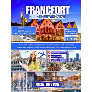 Bryson, Rose FRANCFORT GUIDE DE VOYAGE 2026: Votre guide complet des attractions incontournables, des conseils locaux, de la culture et des meilleurs endroits à visiter, où manger et vivre comme un local en 2026 Bryson, Rose FRANCFORT GUIDE DE VOYAGE 2026: Votre guide complet des attractions incontournables, des conseils locaux, de la culture et des meilleurs endroits à visiter, où manger et vivre comme un local en 2026