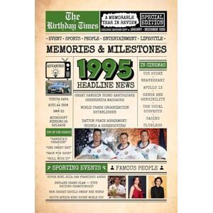 Whitmore, Amelia R. 1995 The Birthday Times: Memories, Milestones, and a Memorable Year in Review: Relive 1995 Through Sports, People, Lifestyle and Entertainment. The Perfect Birthday Gift for Someone Special Whitmore, Amelia R. 1995 The Birthday Times: Memories, Milestones, and a Memorable Year in Review: Relive 1995 Through Sports, People, Lifestyle and Entertainment. The Perfect Birthday Gift for Someone Special