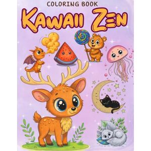 Books, Aura Kawaii Zen Coloring Book: A Fun and Relaxing Kawaii Coloring Book with Cute Animals, Adorable Snacks & Easy Designs for Kids, Teens & Adults Books, Aura Kawaii Zen Coloring Book: A Fun and Relaxing Kawaii Coloring Book with Cute Animals, Adorable Snacks & Easy Designs for Kids, Teens & Adults
