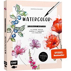 Sälinger, Anastasia Watercolor Florale Motive aus Wiese, Wald & Garten mit Aquarell und Fineliner: Alle Grundlagen und 20 Motive Step by Step Sälinger, Anastasia Watercolor Florale Motive aus Wiese, Wald & Garten mit Aquarell und Fineliner: Alle Grundlagen und 20 Motive Step by Step