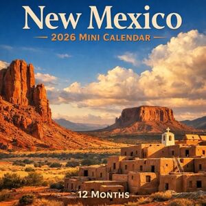New Mexico souvenirs 2026 New Mexico Mini Calendar , 12 MONTHS New Mexico souvenirs 2026 New Mexico Mini Calendar , 12 MONTHS
