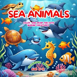 Dolphin, Miky Sea Animals.: Color and draw the cute marine creatures. Dolphin, Miky Sea Animals.: Color and draw the cute marine creatures.
