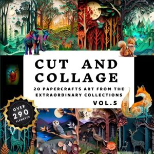 Curry, Kate Cut and Collage Activity Book Vol.5: More Than 290+ High Quality Images Of Botanicals And Wildlife, Paper Crafts, Scrapbooking, Mixed Media For Adult, ... Students, Teachers 74 pages 8.5" x 8.5 Curry, Kate Cut and Collage Activity Book Vol.5: More Than 290+ High Quality Images Of Botanicals And Wildlife, Paper Crafts, Scrapbooking, Mixed Media For Adult, ... Students, Teachers 74 pages 8.5" x 8.5