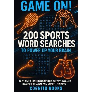 Books, Cognito Game On! 200 Sports Word Searches To Power Up Your Brain: 20 Themes Including Tennis, Wrestling And Boxing For Calm And Sharp Thinking Books, Cognito Game On! 200 Sports Word Searches To Power Up Your Brain: 20 Themes Including Tennis, Wrestling And Boxing For Calm And Sharp Thinking