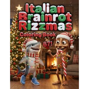 Hadzinski, CB Italian Brainrot Rizzmas Coloring Book: 44 Christmas Pages of Viral Winter Scenarios with Gen Z & Alpha Slang Captions – Ft. Tralalero, Tung Tung Sahur and more – Funny Gag Gift & Holiday Art Hadzinski, CB Italian Brainrot Rizzmas Coloring Book: 44 Christmas Pages of Viral Winter Scenarios with Gen Z & Alpha Slang Captions – Ft. Tralalero, Tung Tung Sahur and more – Funny Gag Gift & Holiday Art