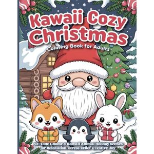 Publishing, M.R Kawaii Cozy Christmas Coloring Book for Adults: 50+ Cute Gnome & Kawaii Animal Holiday Scenes for Relaxation, Stress Relief & Festive Joy Publishing, M.R Kawaii Cozy Christmas Coloring Book for Adults: 50+ Cute Gnome & Kawaii Animal Holiday Scenes for Relaxation, Stress Relief & Festive Joy