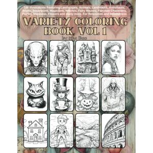 Boo, Inka Variety Coloring Book, Vol. 1: 180 Illustrations Featuring Landscapes, Animals, Landmarks, Astronauts, Aliens, Steampunk, Magicians, Witches, Fairy ... and Mindfulness (Variety Coloring Books) Boo, Inka Variety Coloring Book, Vol. 1: 180 Illustrations Featuring Landscapes, Animals, Landmarks, Astronauts, Aliens, Steampunk, Magicians, Witches, Fairy ... and Mindfulness (Variety Coloring Books)