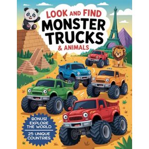 Gloop, Benjamin Look and Find Monster Trucks & Animals: A Search and Spot Travel Activity Book for Kids Ages 2–5 – I Spy Vehicles and Animals from Around the World Gloop, Benjamin Look and Find Monster Trucks & Animals: A Search and Spot Travel Activity Book for Kids Ages 2–5 – I Spy Vehicles and Animals from Around the World